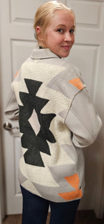 Load image into Gallery viewer, Grey Aztec Shacket
