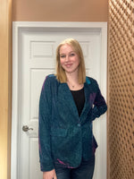 Load image into Gallery viewer, Iridescent Turqoise Blazer
