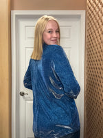 Load image into Gallery viewer, Blue Shimmer Blazer
