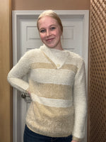 Load image into Gallery viewer, Fuzzy Lite Mustard Stripe
