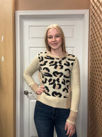 Load image into Gallery viewer, Beige Leopard Sweater
