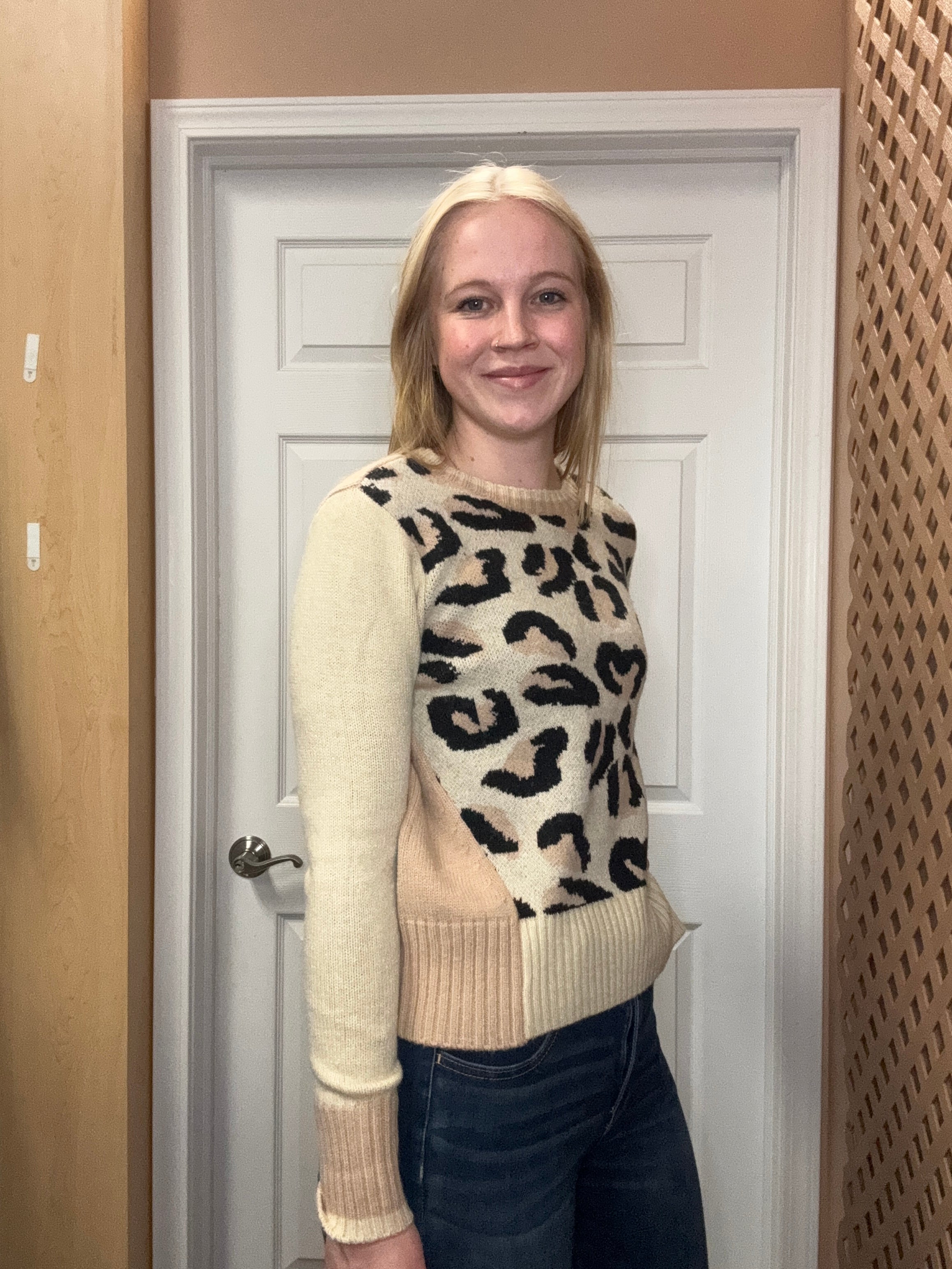 Beige Leopard Sweater