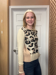 Beige Leopard Sweater