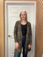 Load image into Gallery viewer, Olive Animal Print Jacket
