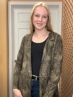 Load image into Gallery viewer, Olive Animal Print Jacket
