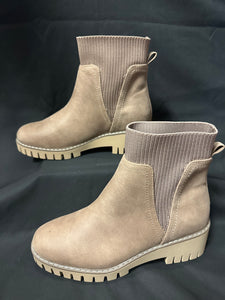 Magnolia Taupe Lug Bootie