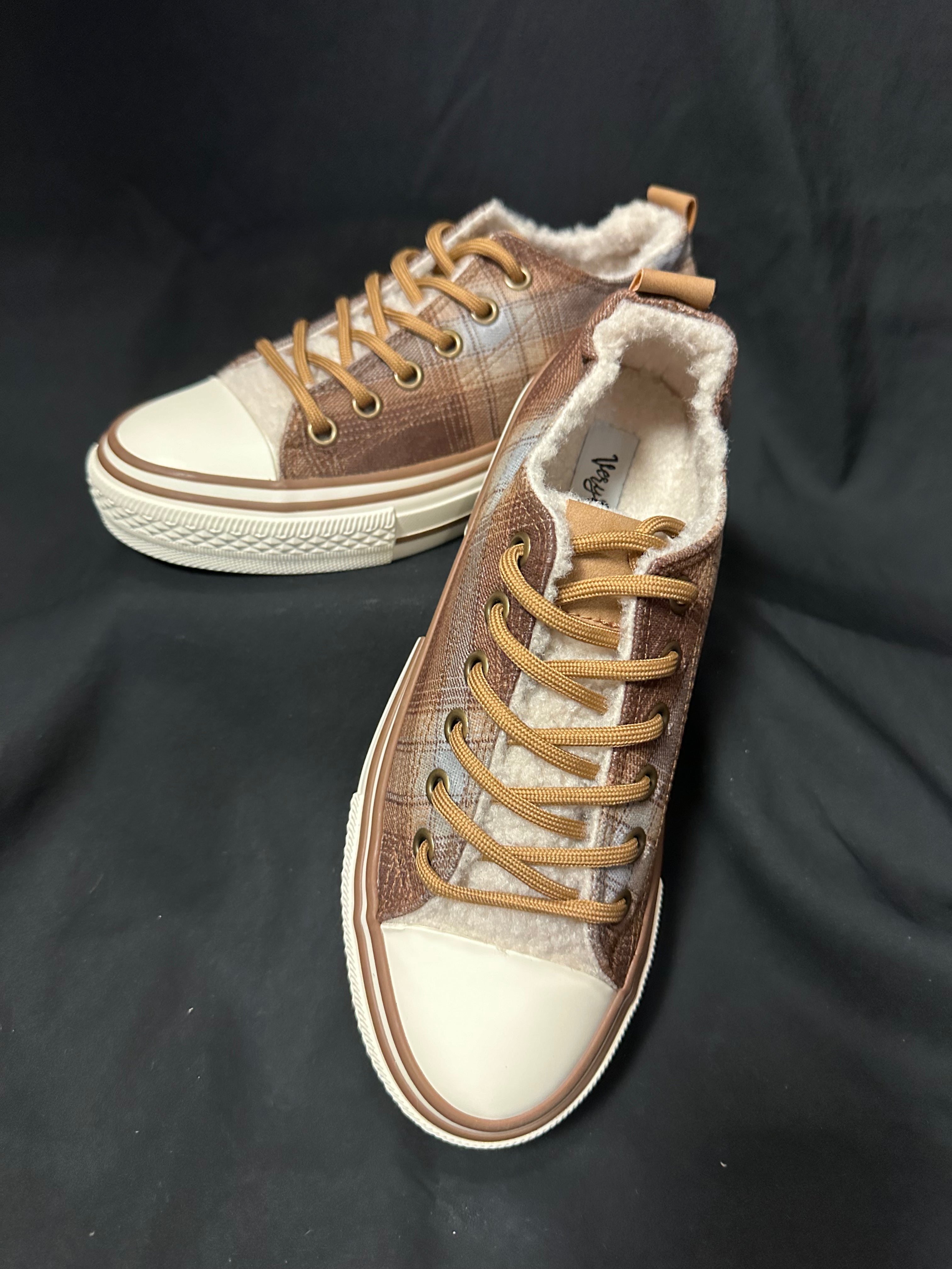 Brown Plaid Sneaker