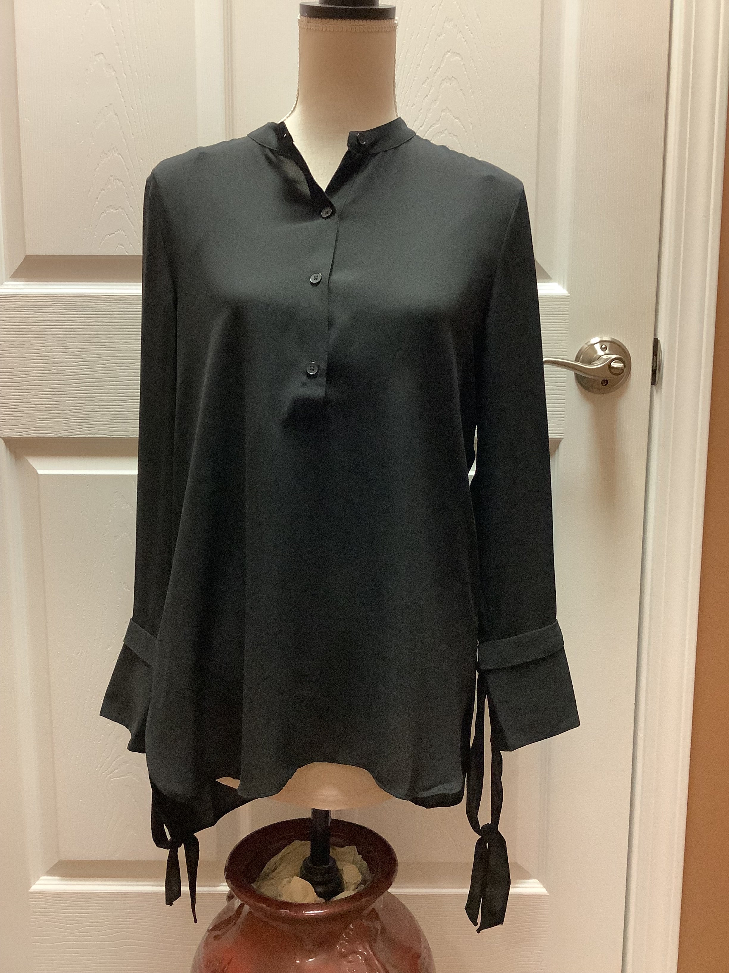 Blouse Bow Tie Sleeves