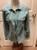 Load image into Gallery viewer, Denim button up shirt
