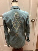Load image into Gallery viewer, Denim button up shirt
