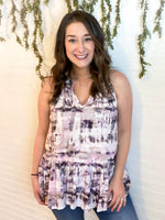 Load image into Gallery viewer, Peplum Tie-Dye Tank Top
