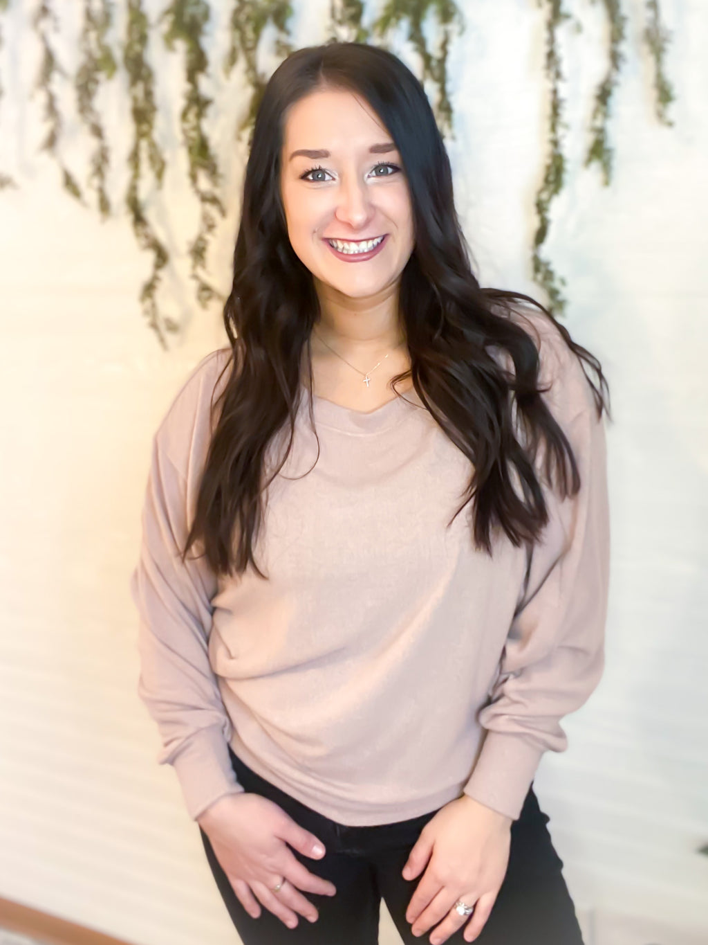 Mauve Boat Neck Top