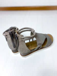 Clover Taupe Suede Wedge Sandal