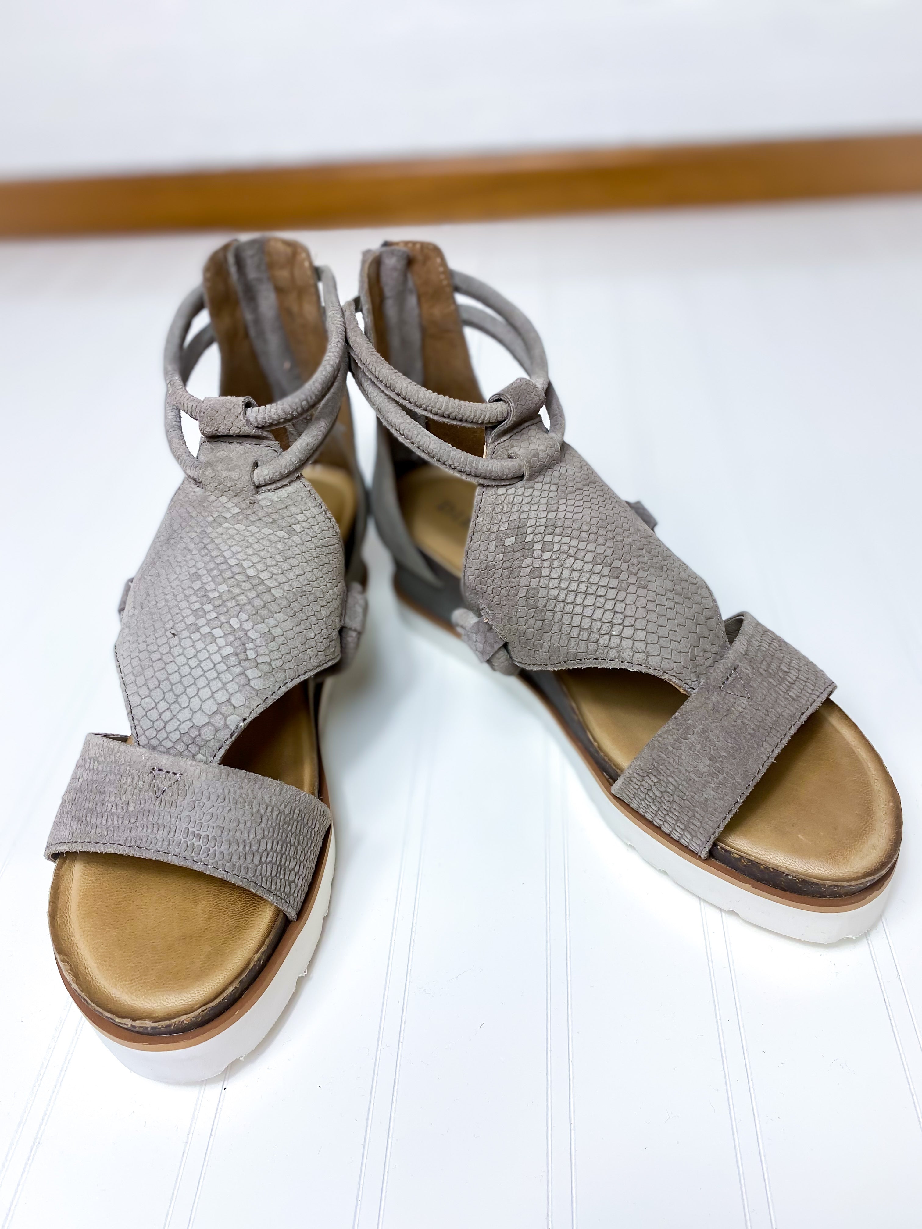Clover Taupe Suede Wedge Sandal