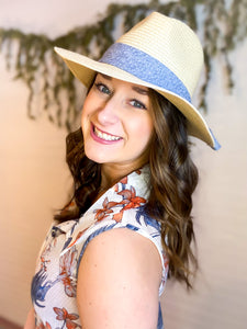 Blue-Tie Fedora
