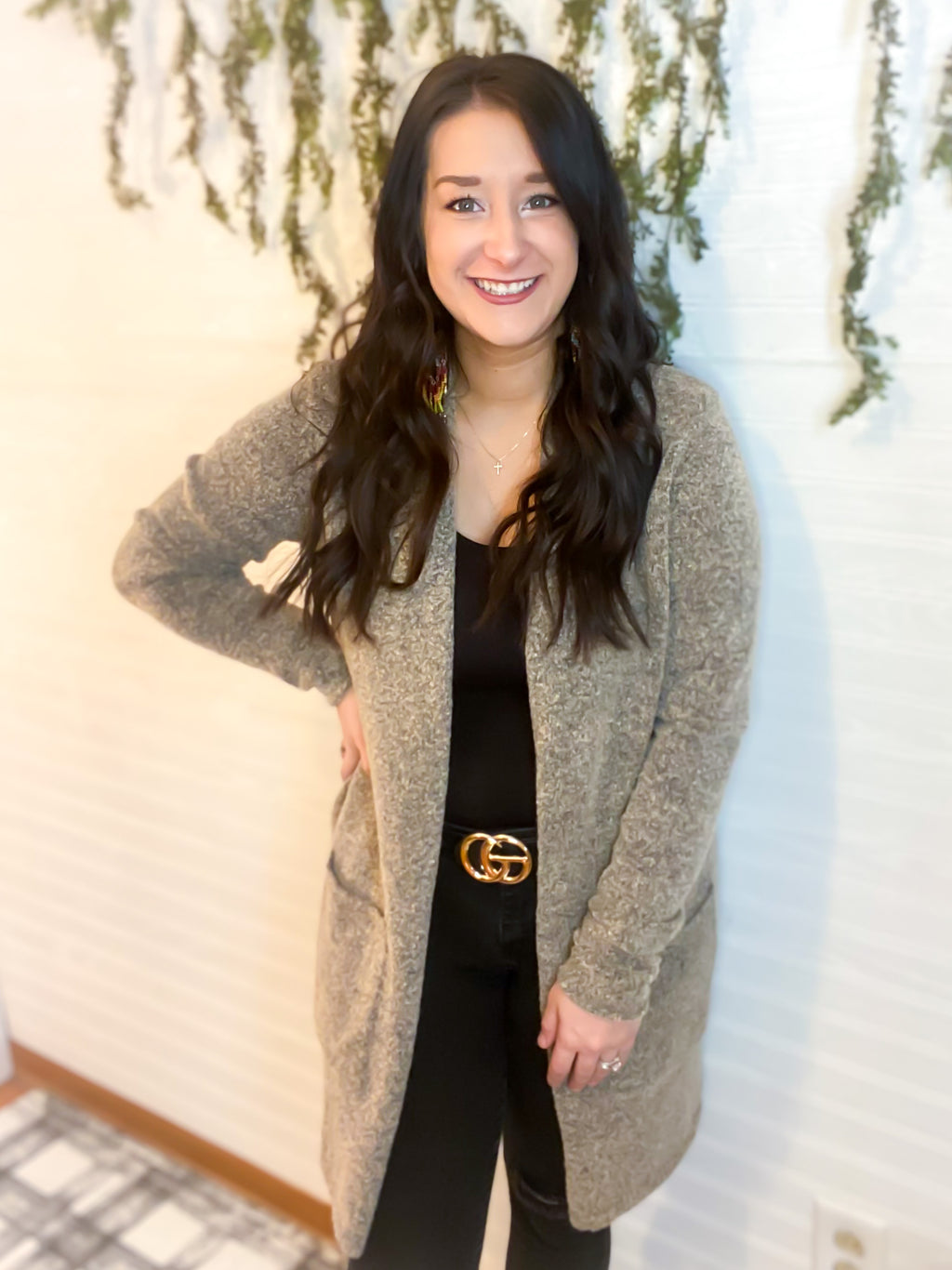 Fuzzy Yarn Cardigan