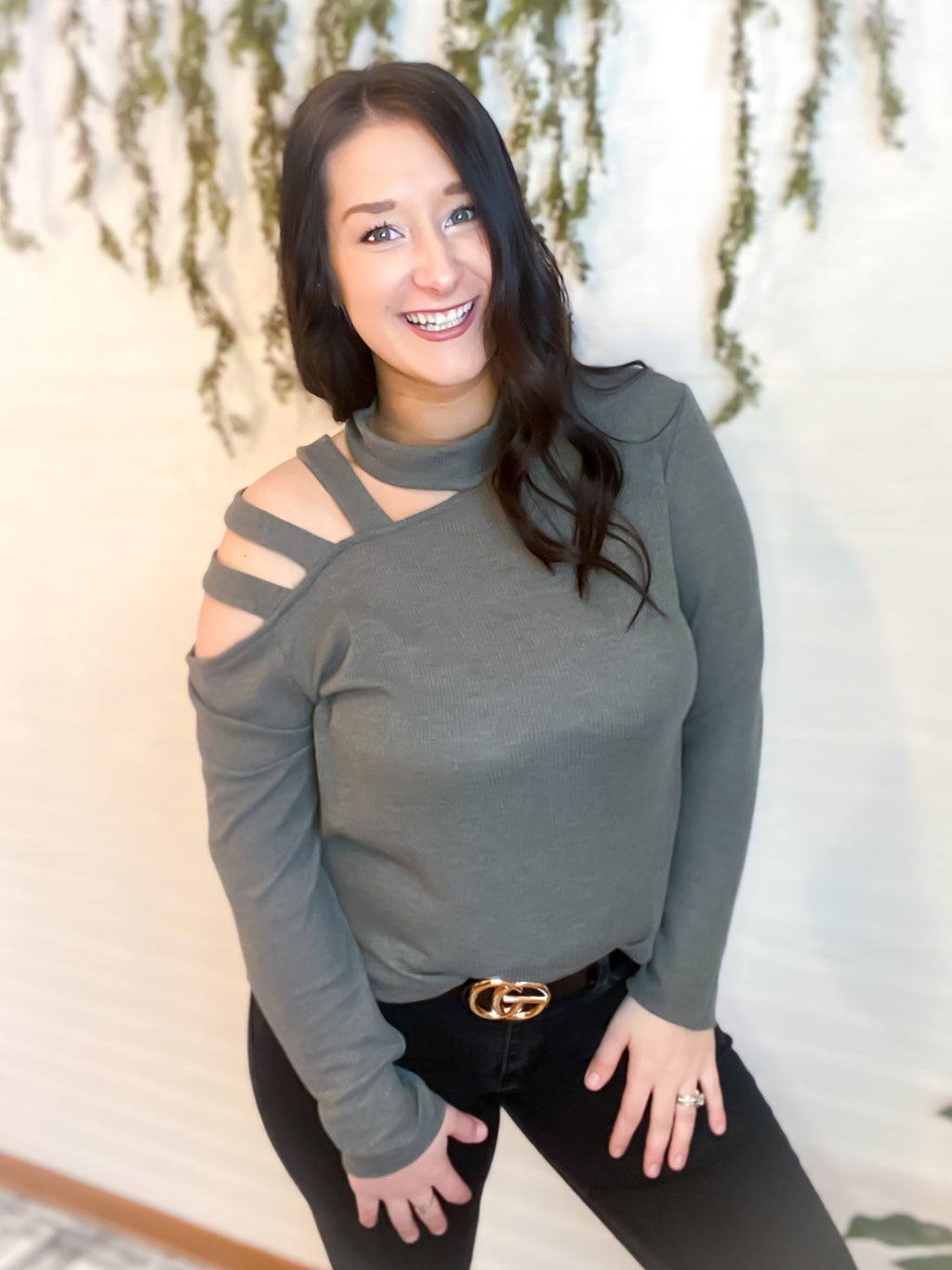 Date Night Open Shoulder Top