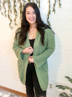 Load image into Gallery viewer, Sage Cardigan Front View

