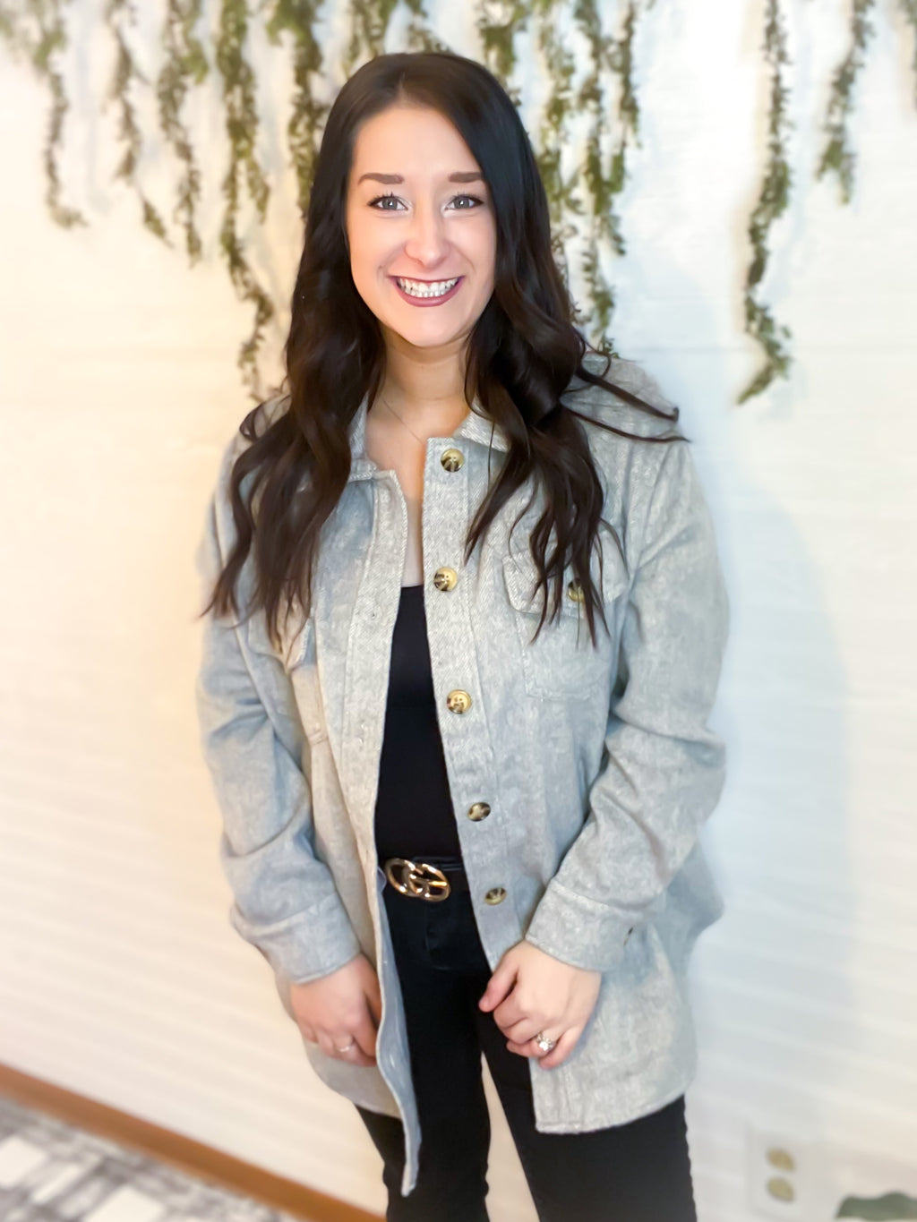 Grey Basic Shacket