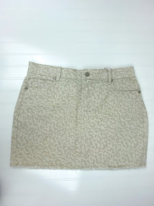 Taupe Cheetah Mini Skirt