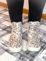 Load image into Gallery viewer, Rica White Leopard Bootie
