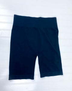 Pure Black Biker Shorts