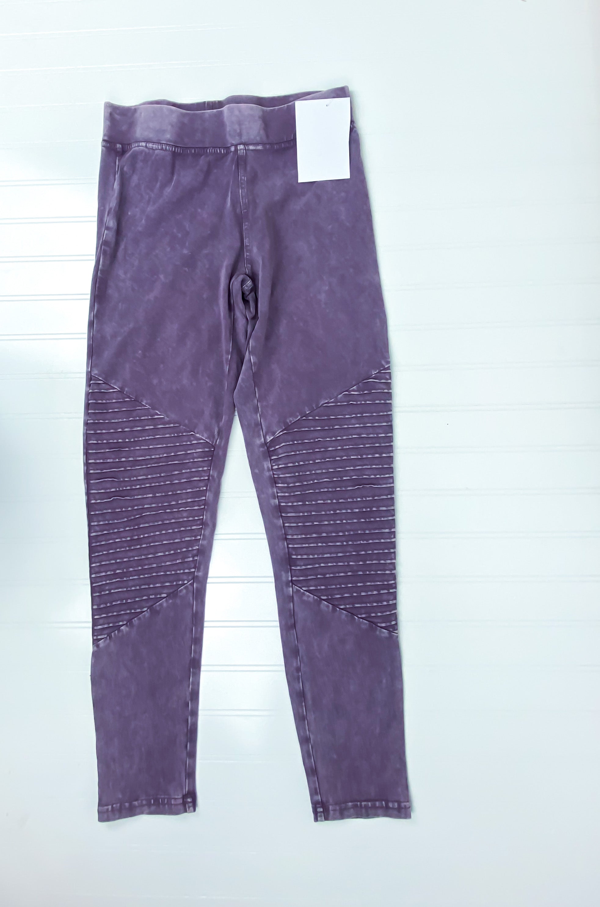 Distressed Purple Moto leggings
