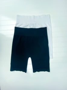 Pure Black Biker Shorts